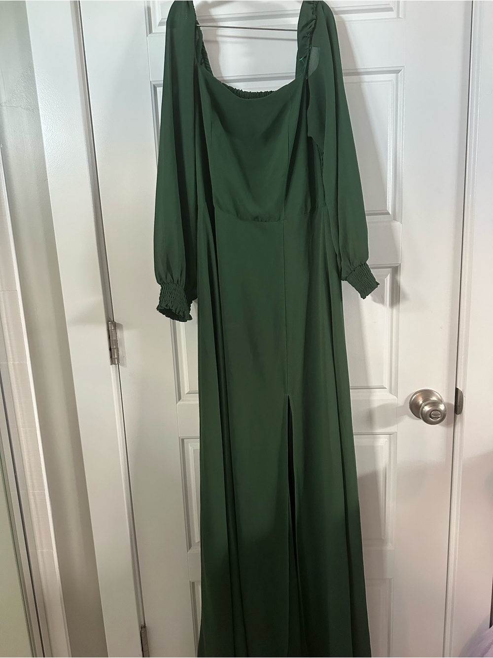 Baltic Born Dark Green Long Sleeve Maxi Dress